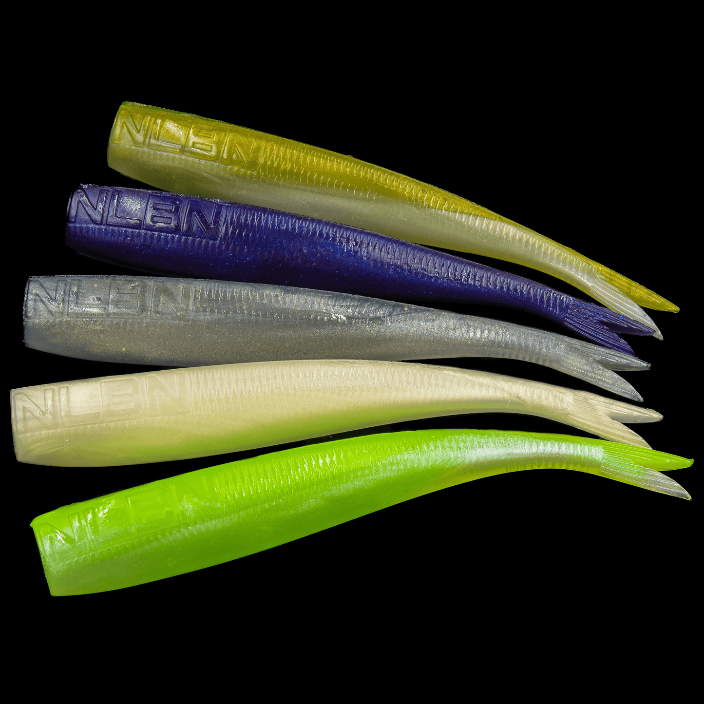 NLBN 8 inch straight tail swimbaits, full color range