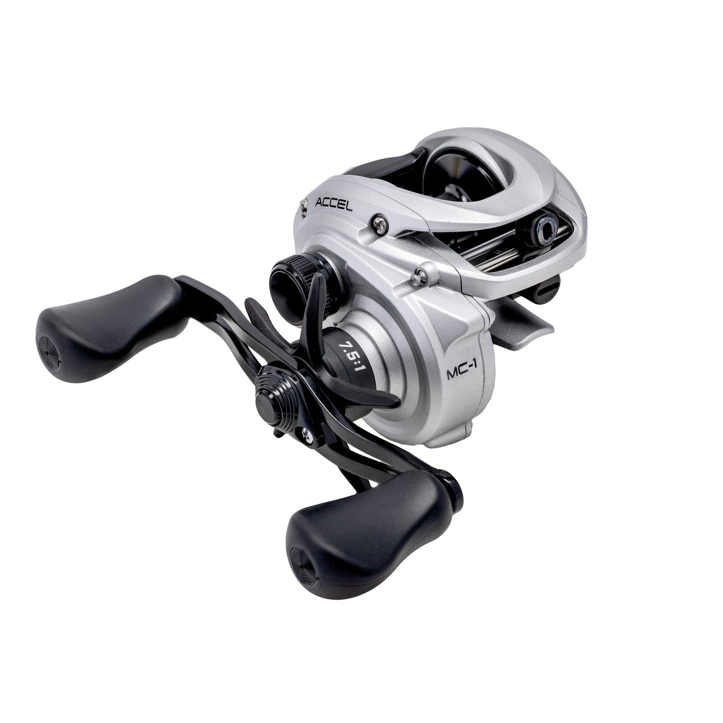 Lew's Accel baitcast reel with graphite frame and 95mm bowed aluminum handle