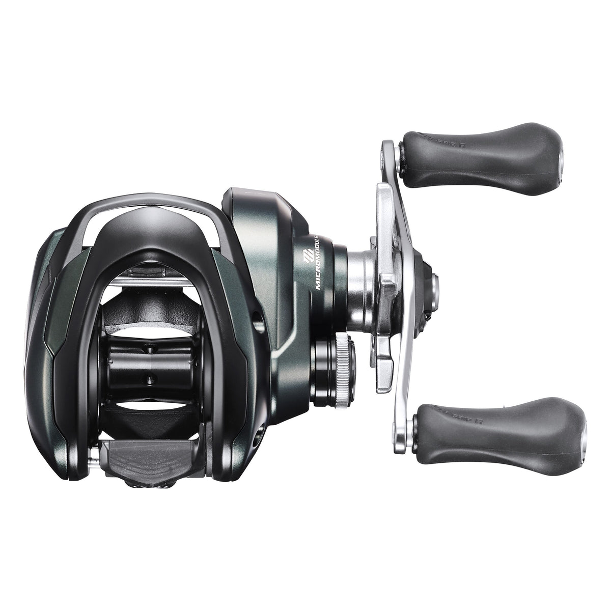 Shimano Curado MGL 150 baitcast reel viewed from above showing the MGL spool