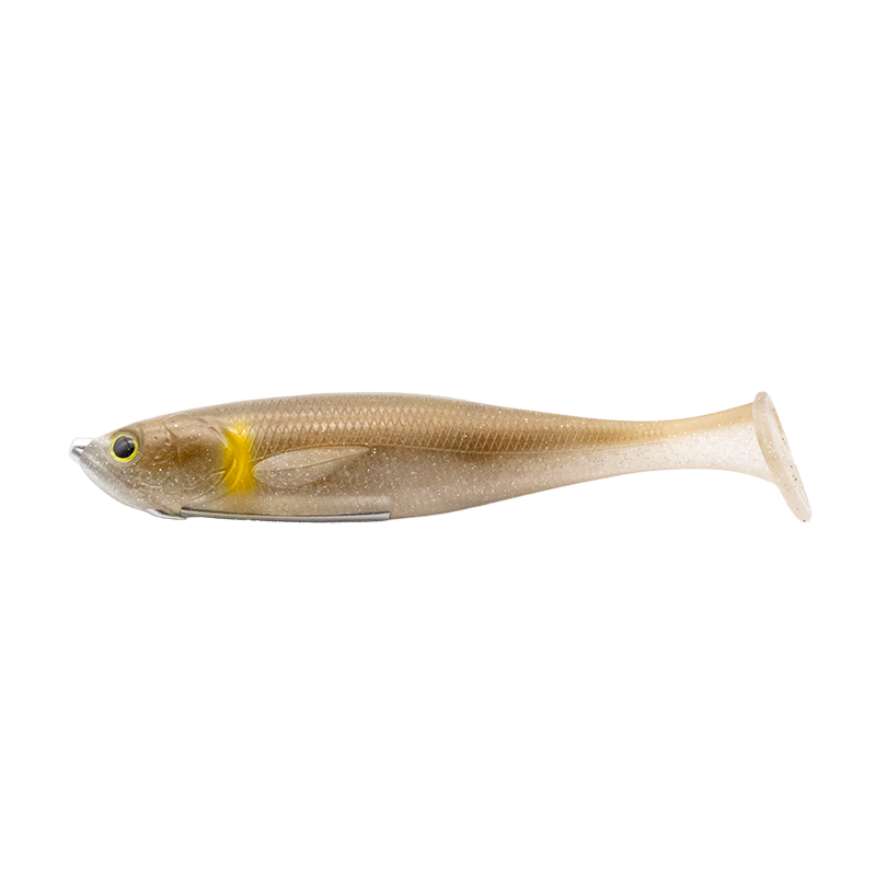 Geecrack Crackdown 6 inch line-through soft swimbait in Biwako Ayu #001