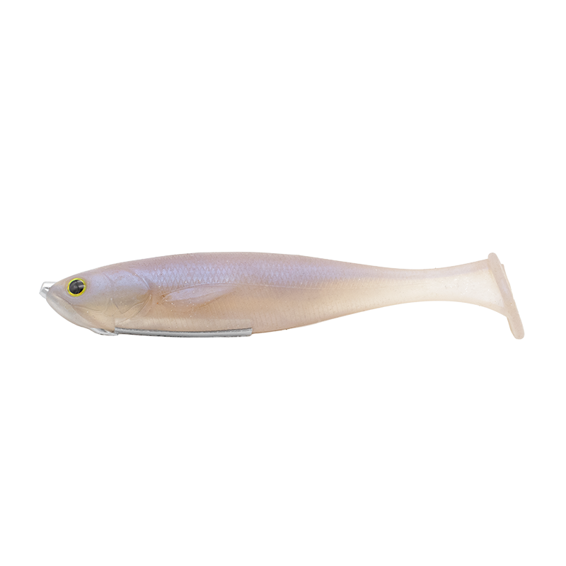 Geecrack Crackdown 6 inch line-through soft swimbait in Pro Blue Shad #003
