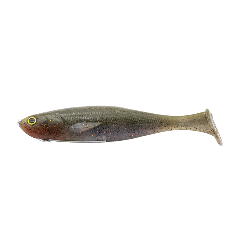 Geecrack Crackdown 6 inch line-through soft swimbait in Bluegill #004