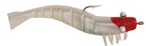 DOA 3 inch Shrimp — PEARL/RED HEAD