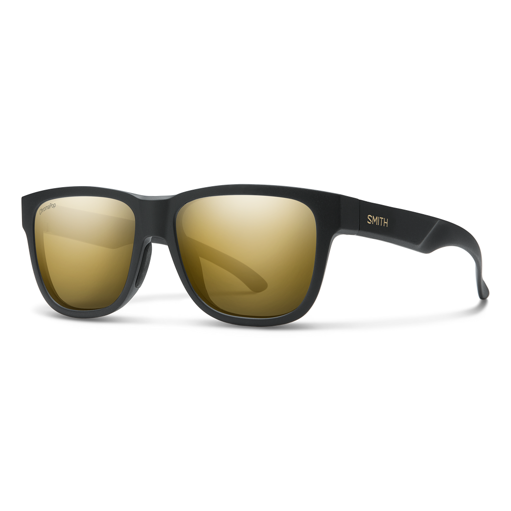 Smith Lowdown Slim 2 sunglasses — Matte Black Gold | ChromaPop Polarized Black Gold Mirror