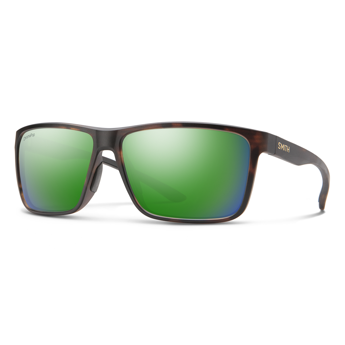 Smith Riptide sunglasses — Matte Tortoise | ChromaPop Glass Polarized Green Mirror