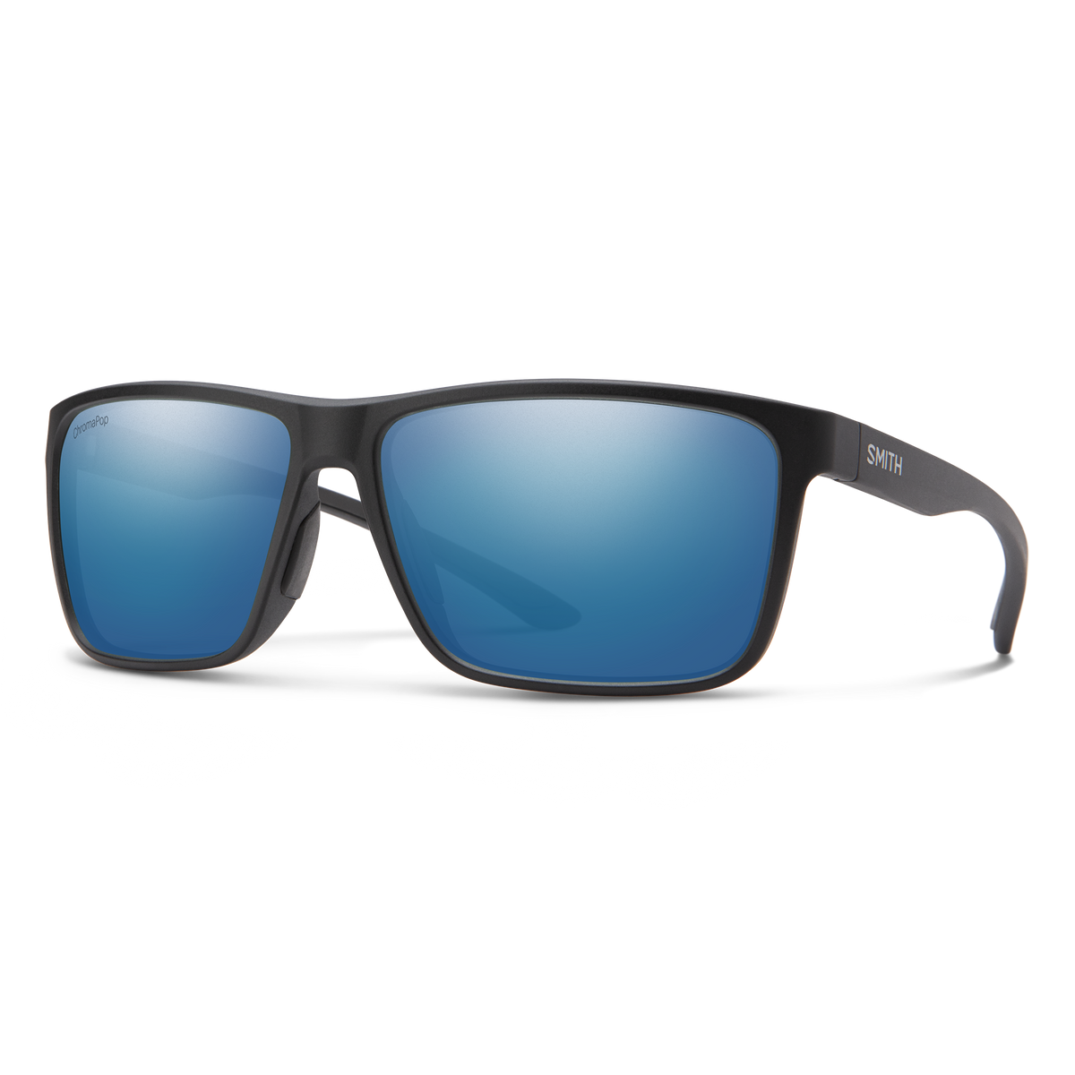 Smith Riptide sunglasses — Matte Black | ChromaPop Glass Polarized Blue Mirror