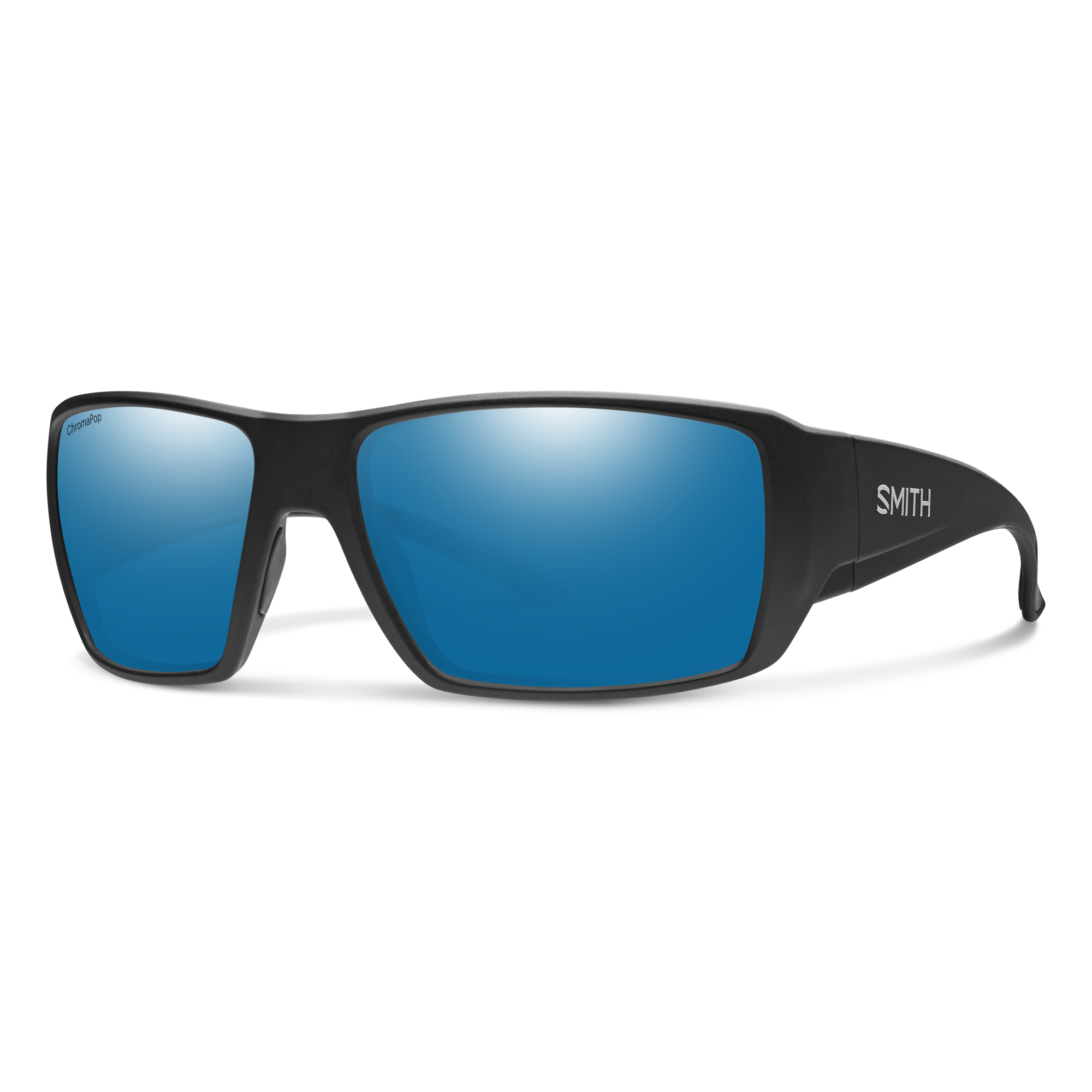 Smith Guide's Choice XL sunglasses — Matte Black | ChromaPop Glass Polarized Blue Mirror