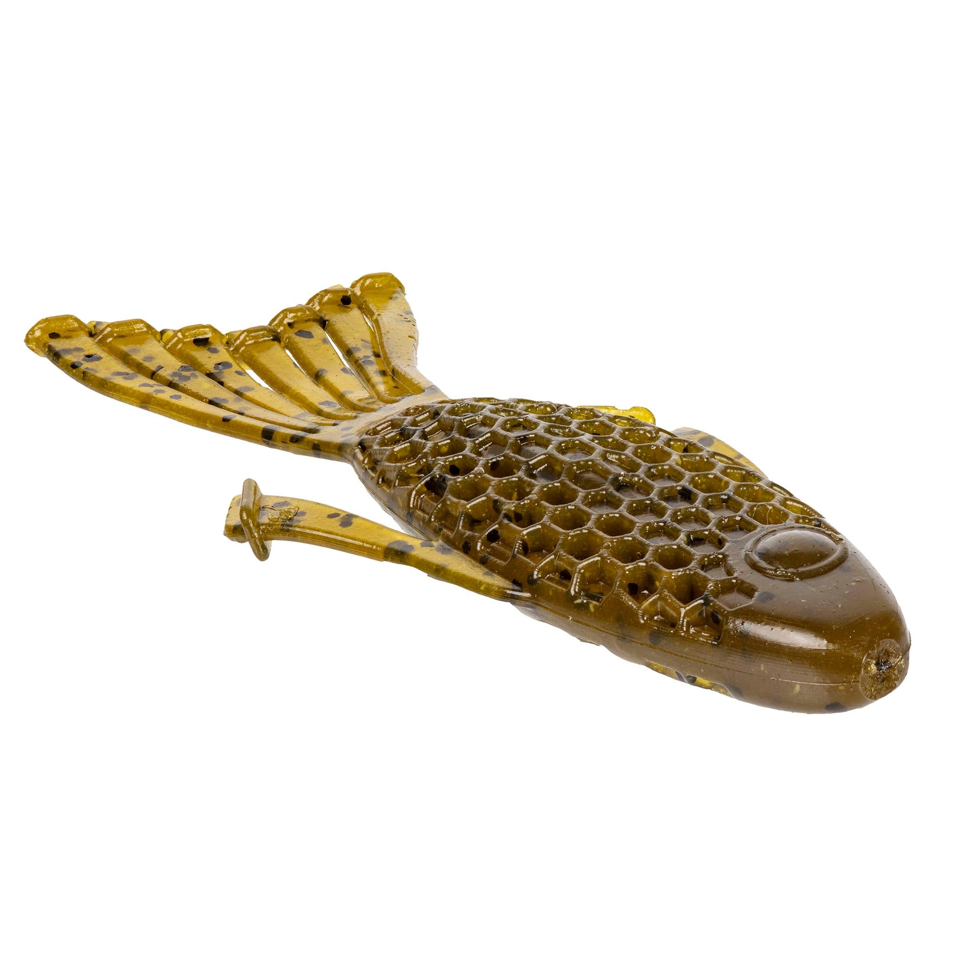 NetBait HexTek Bull Bream 4 inch bluegill bait in Green Pumpkin