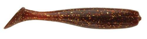 DOA C.A.L. 3-inch shad tail — ROOTBEER/GOLD GLITTER