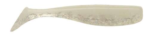 DOA C.A.L. 3-inch shad tail — GLOW/HOLO FLAKE BELLY