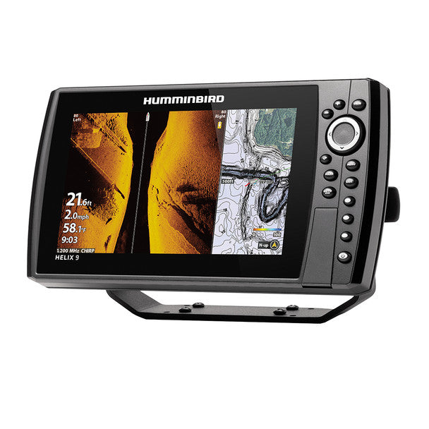 Humminbird Helix 9 MEGA SI+ fish finder and chartplotter display