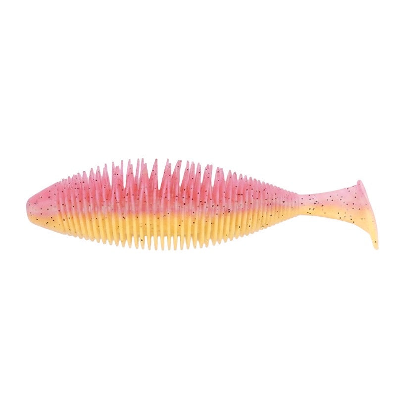 Geecrack Bellows Shad Swimmer 7 inch soft swimbait in Pink Lemonade #416