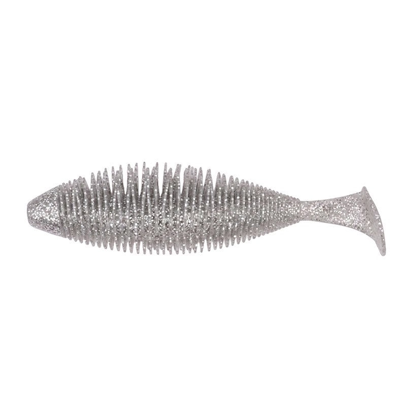 Geecrack Bellows Shad Swimmer 7 inch soft swimbait in Tinfoil #426