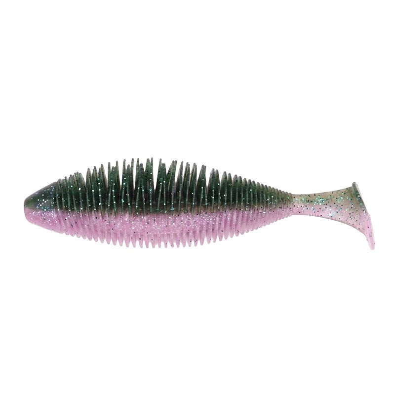 Geecrack Bellows Shad Swimmer 7 inch soft swimbait in Rainbow Trout #427