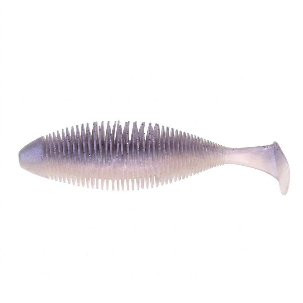 Geecrack Bellows Shad Swimmer 7 inch soft swimbait in Pro Blue Purple #435