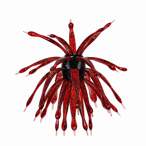 6th Sense Abstract urchin-style soft plastic bait in Blood Apple