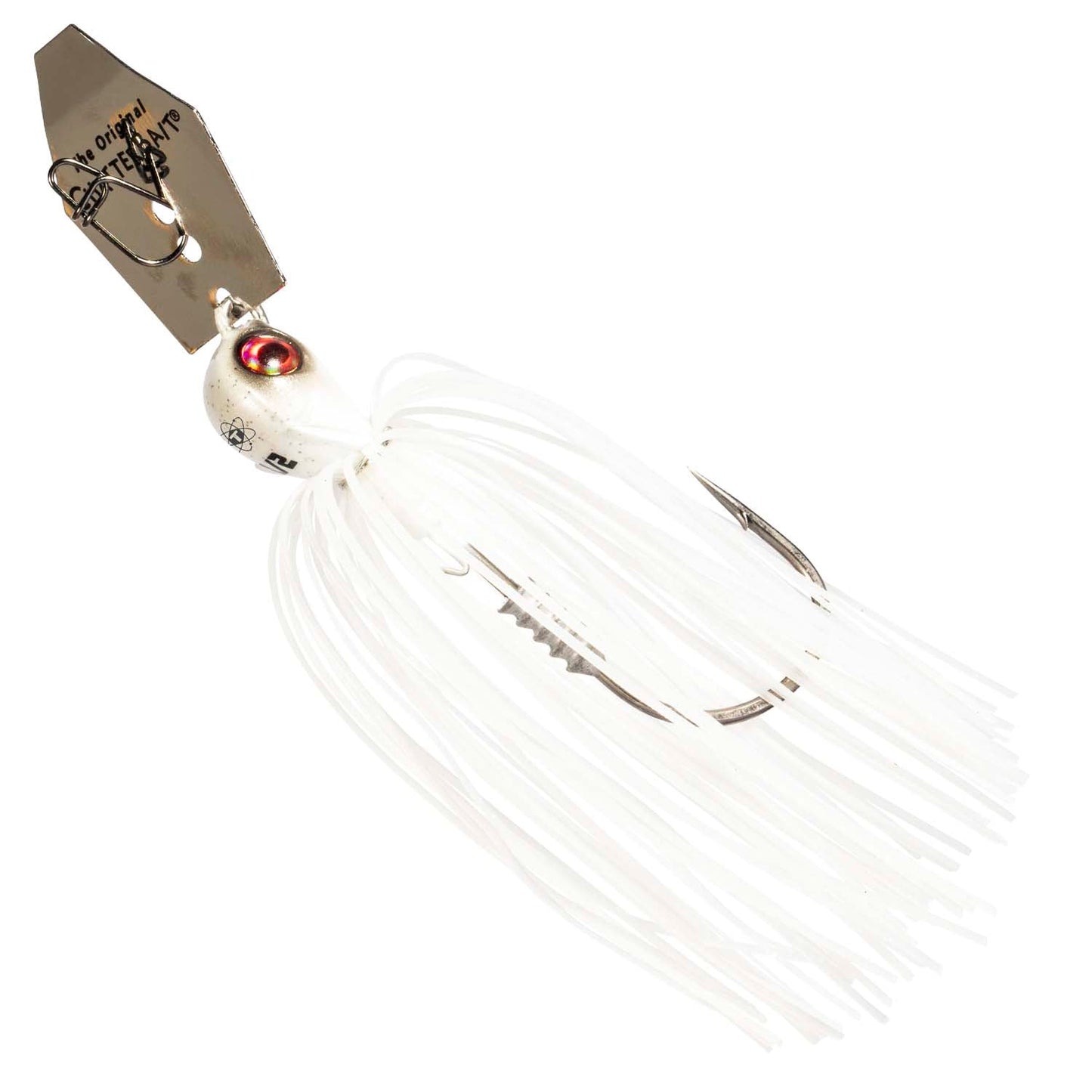 Z-Man Tungsten ChatterBait Elite EVO bladed jig, 1/2 oz, White color