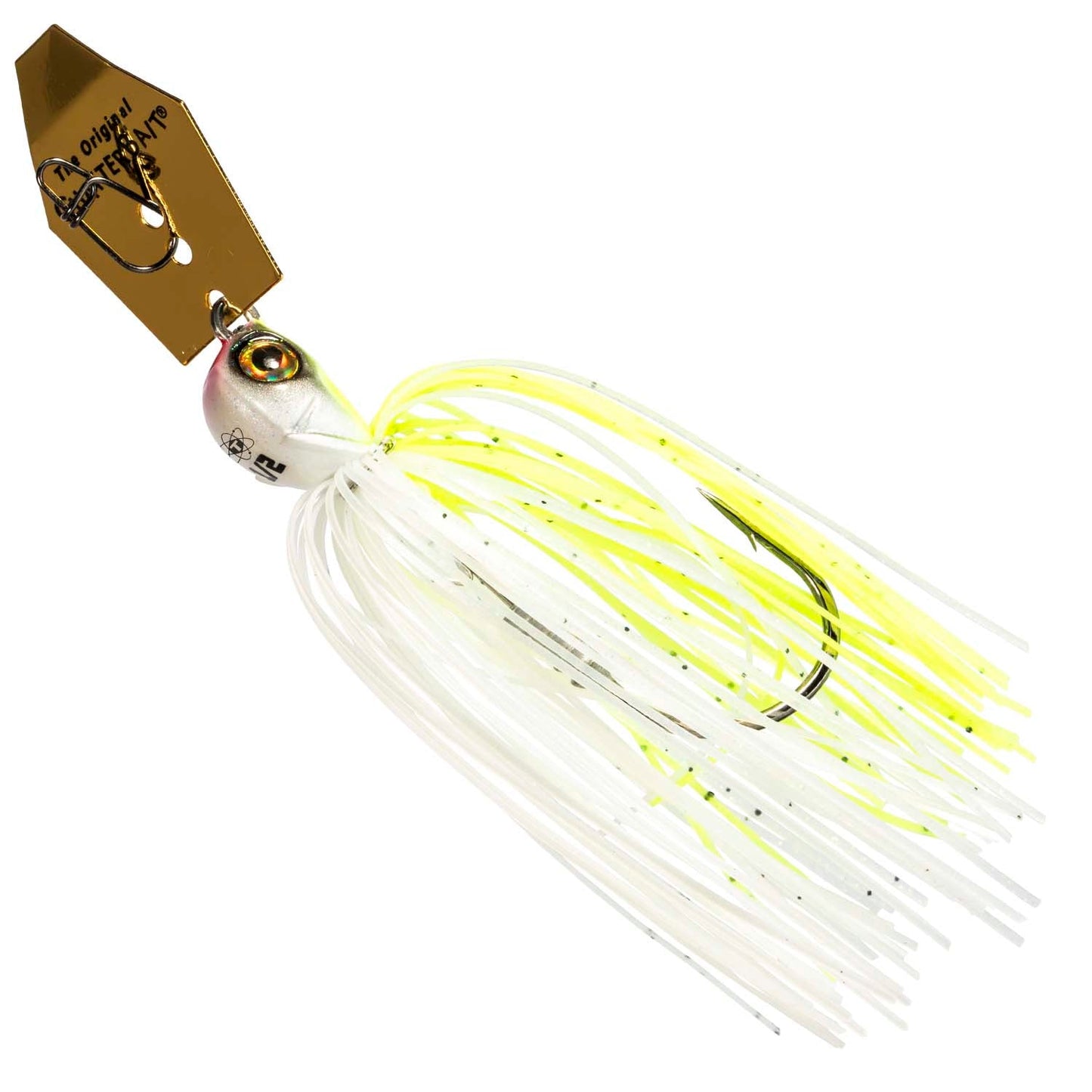 Z-Man Tungsten ChatterBait Elite EVO bladed jig, 1/2 oz, Chartreuse/White color