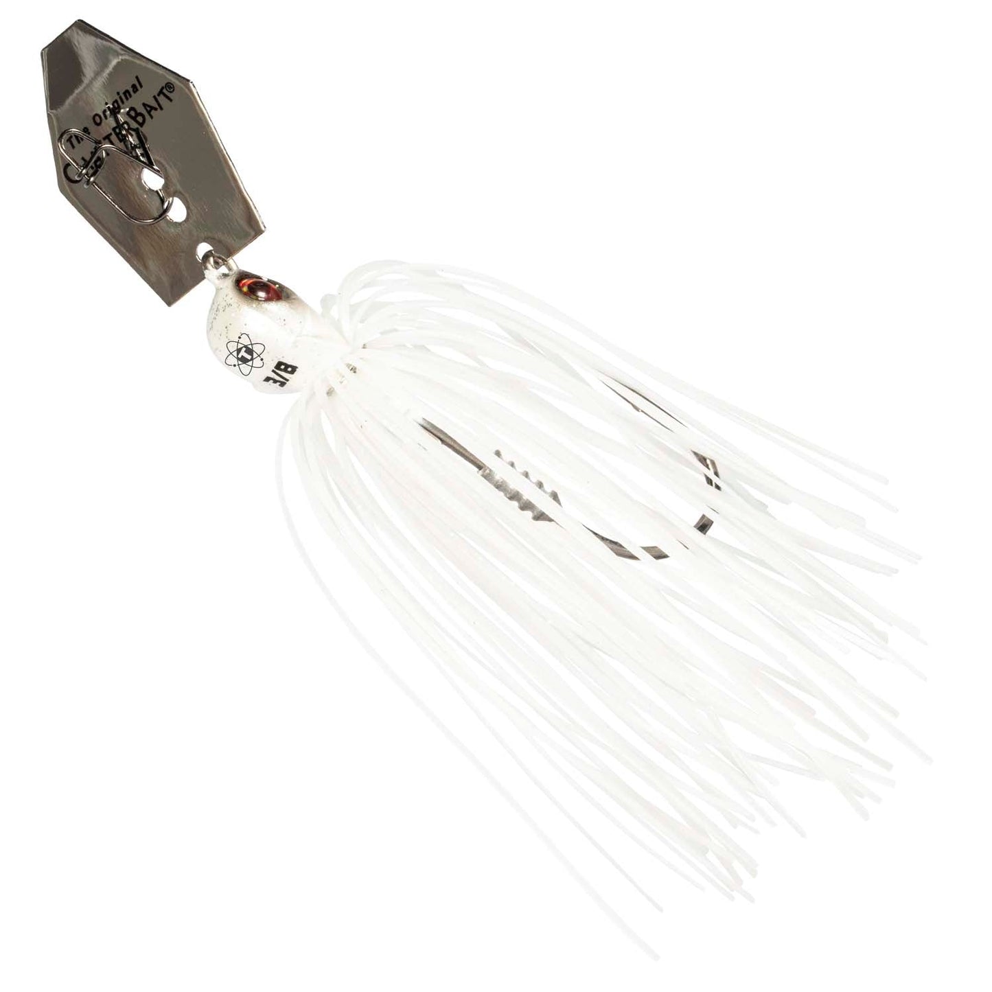Z-Man Tungsten ChatterBait Elite EVO bladed jig, 3/8 oz, White color