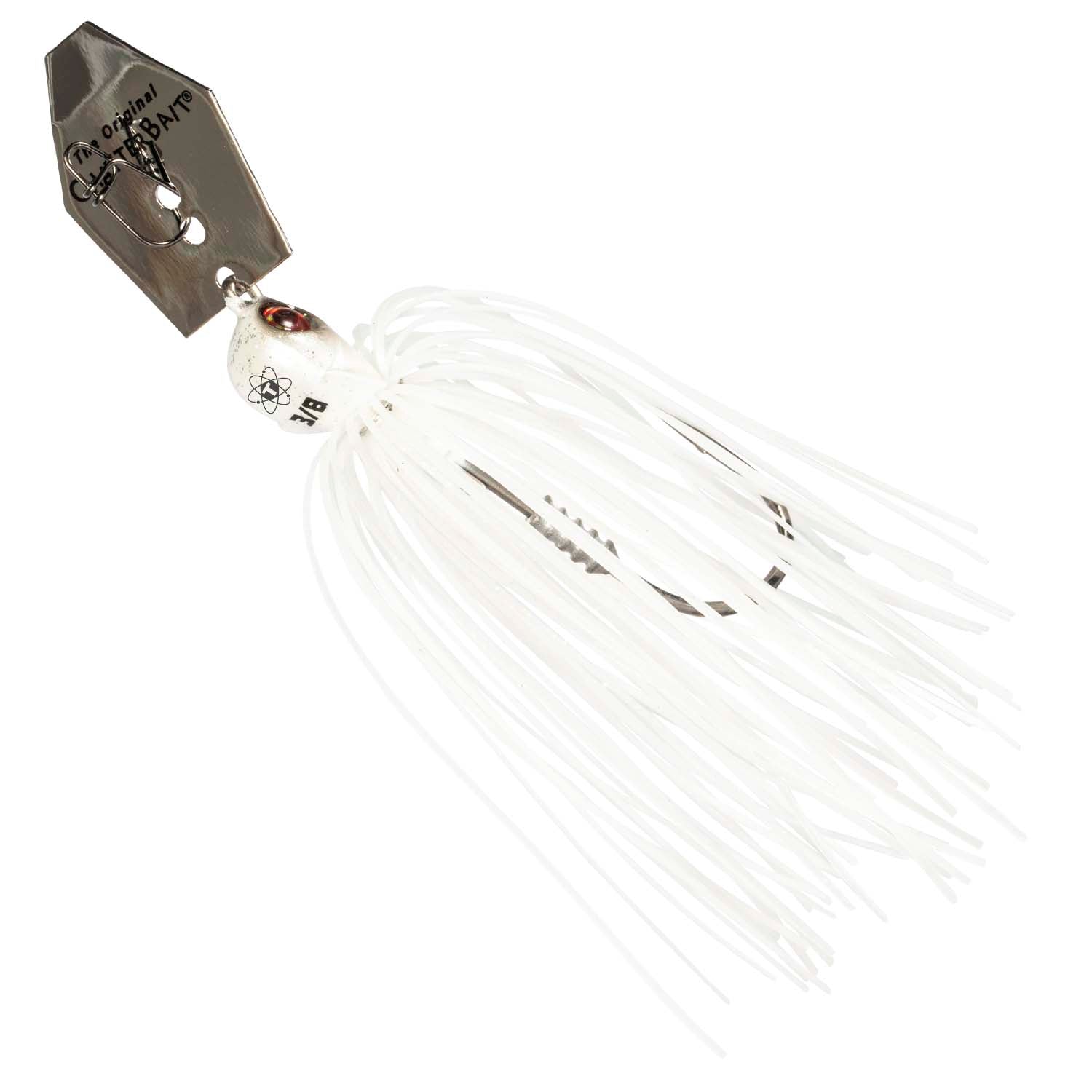 Z-Man Tungsten ChatterBait Elite EVO bladed jig, 3/8 oz, White color