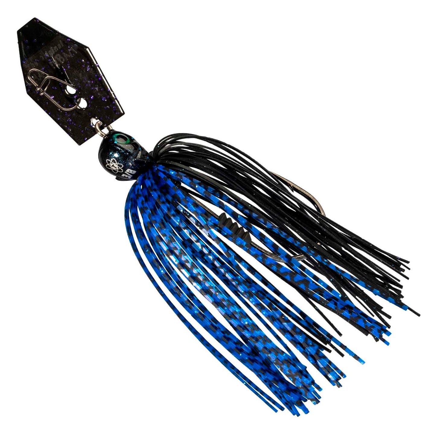 Z-Man Tungsten ChatterBait Elite EVO bladed jig, 3/8 oz, Black/Blue color