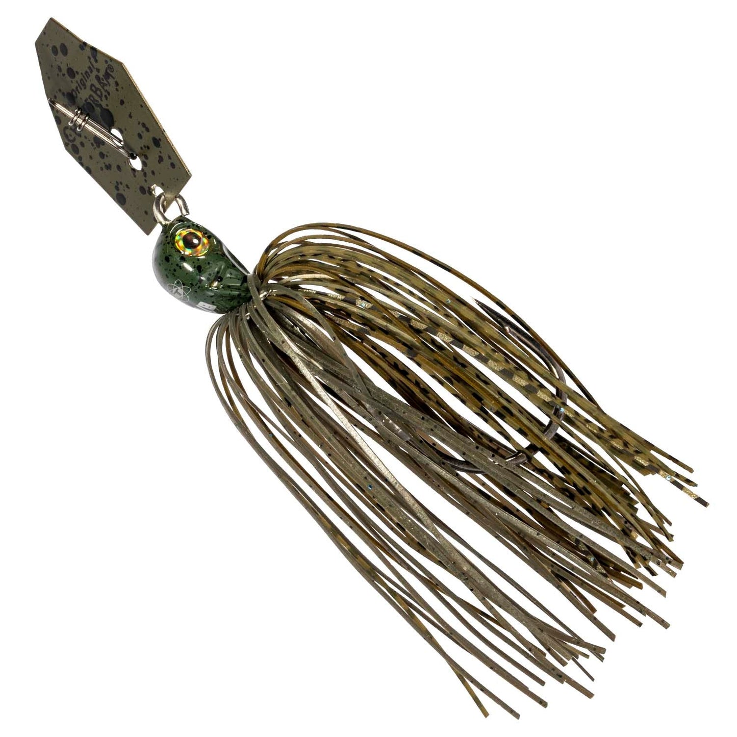 Z-Man Tungsten ChatterBait Elite EVO bladed jig, 3/8 oz, Green Pumpkin color