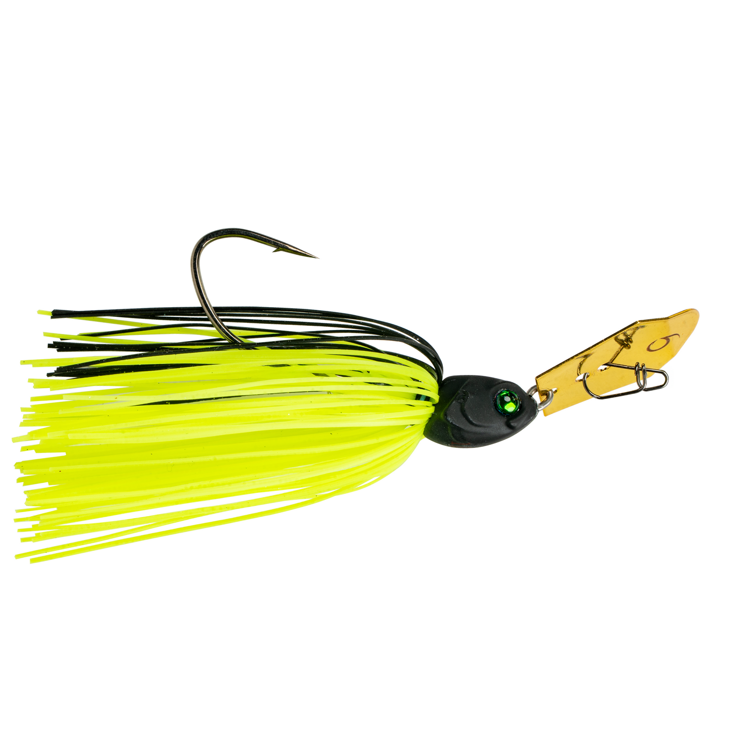 6th Sense JigSaw bladed jig in Chartreuse Black-Back