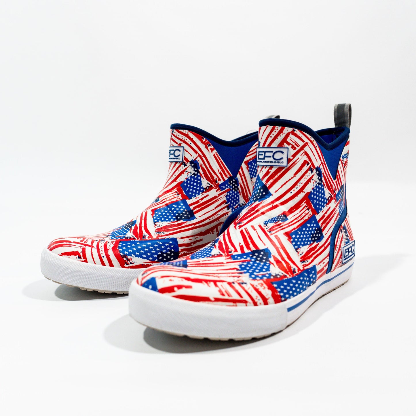 Everglades Fishing Co. LFG Deck Boot USA Limited Edition, side profile showing rubber and neoprene upper