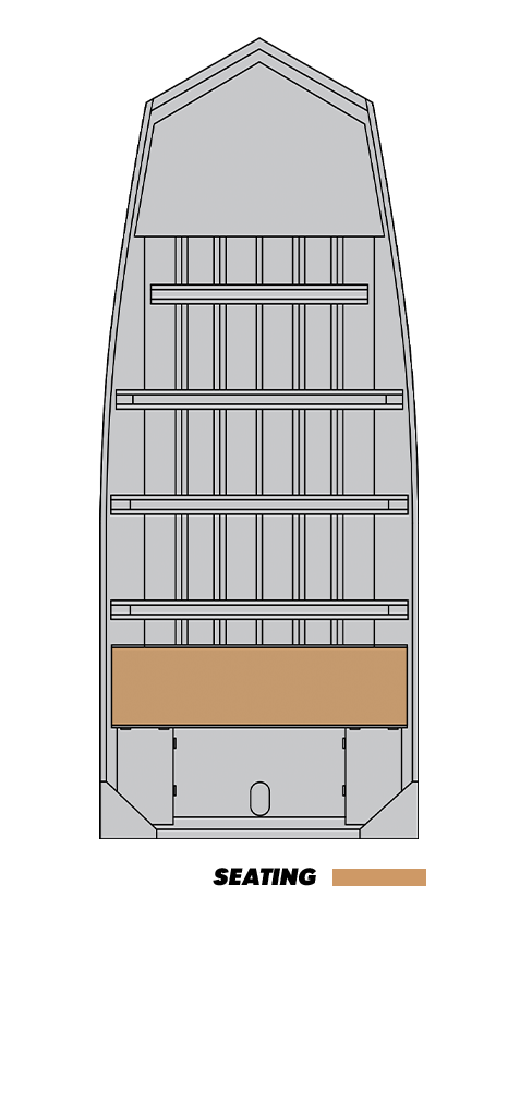 SeaArk 1448 MV (15" transom) — manufacturer floor plan drawing
