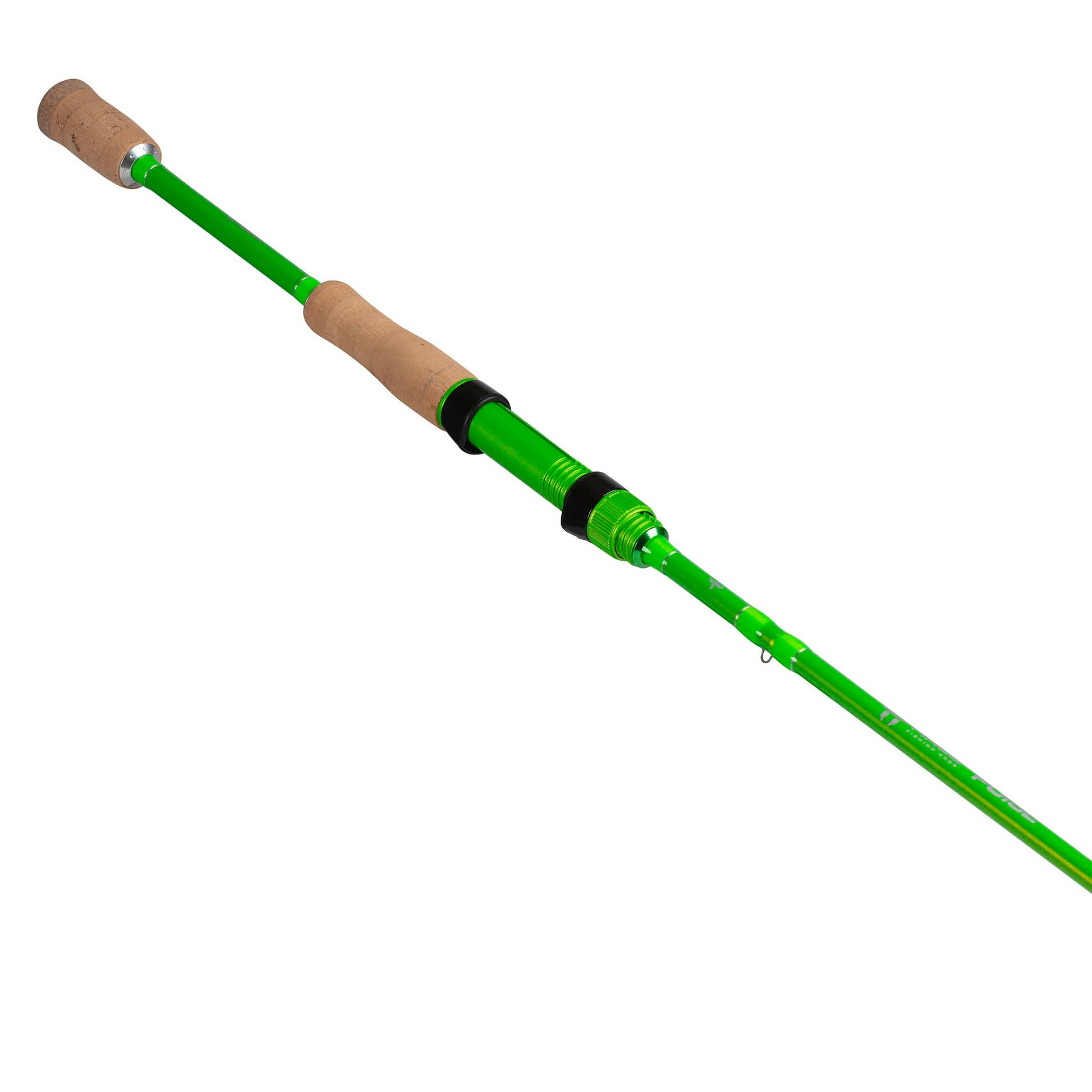 Halo Poise Series spinning rod with green graphite blank, cork handle and stainless guides
