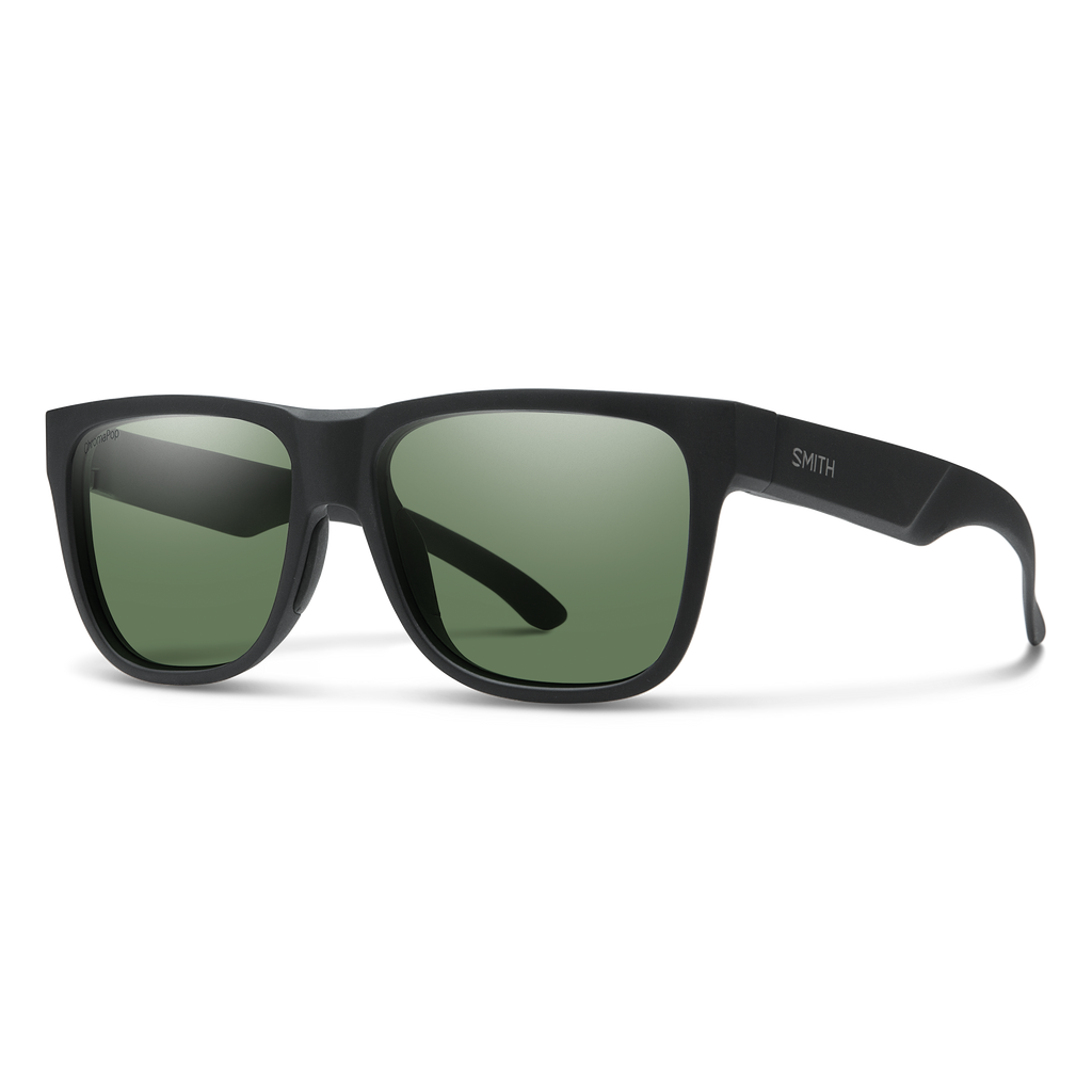 Smith Lowdown 2 sunglasses — Matte Black | ChromaPop Polarized Gray Green