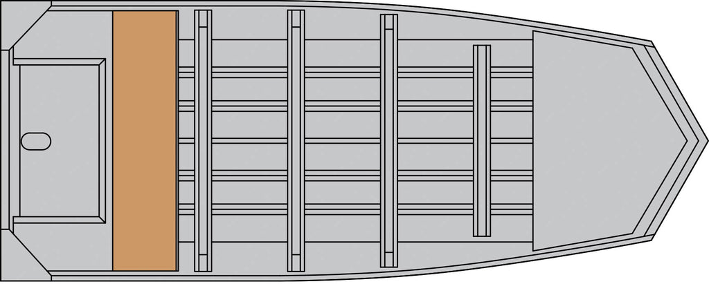 SeaArk 1448 MV — manufacturer line drawing, top view of the hull
