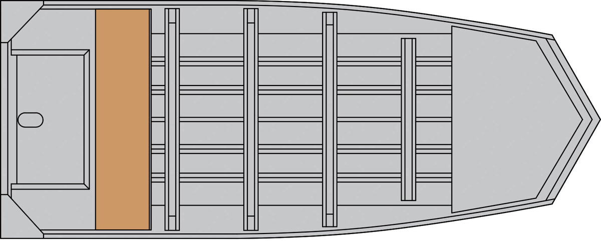 SeaArk 1448 MV — manufacturer line drawing, top view of the hull