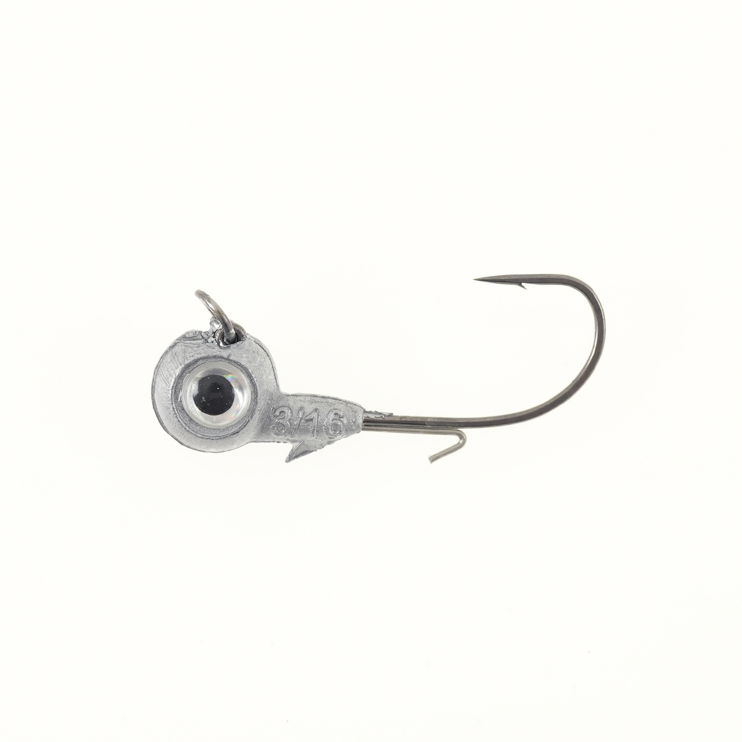 Missile Jigs Eye Roll jig head 3/0 hook 3/16 oz with silver 3D eye
