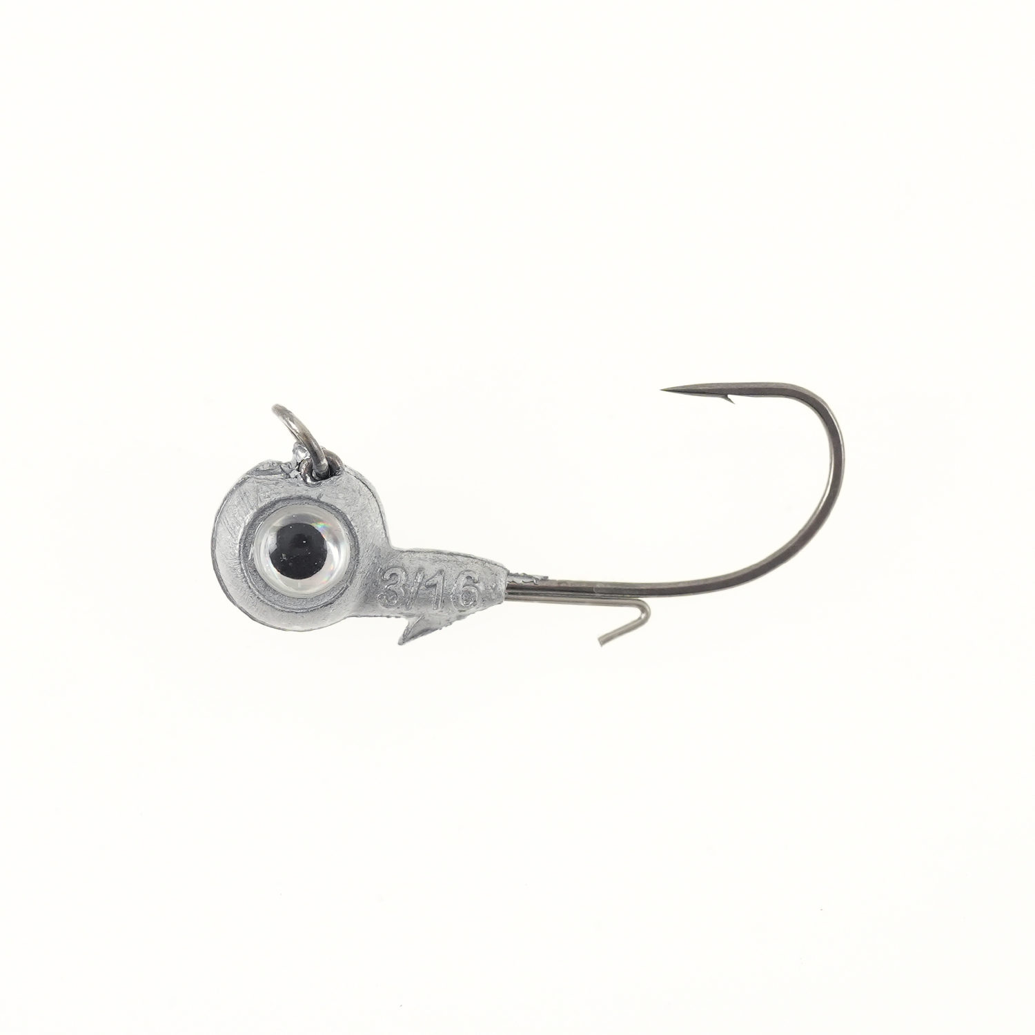Missile Jigs Eye Roll jig head 3/0 hook 3/16 oz with silver 3D eye