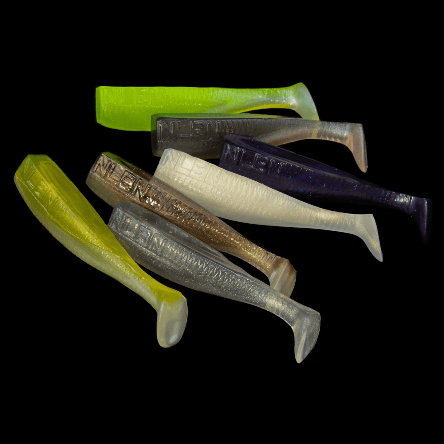 NLBN 3 inch paddle tail swimbaits, full color range