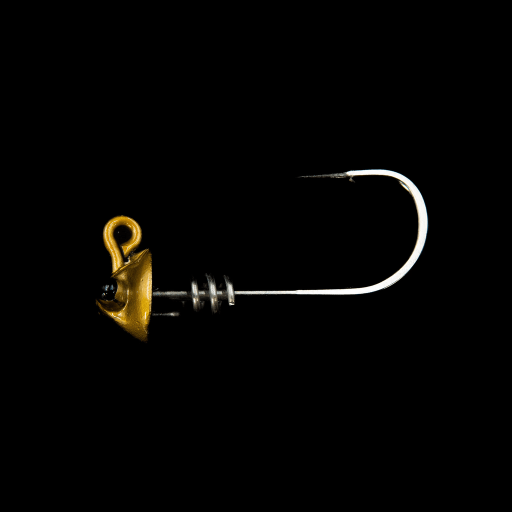 NLBN 4-inch shrimp jig head — Amber Alert