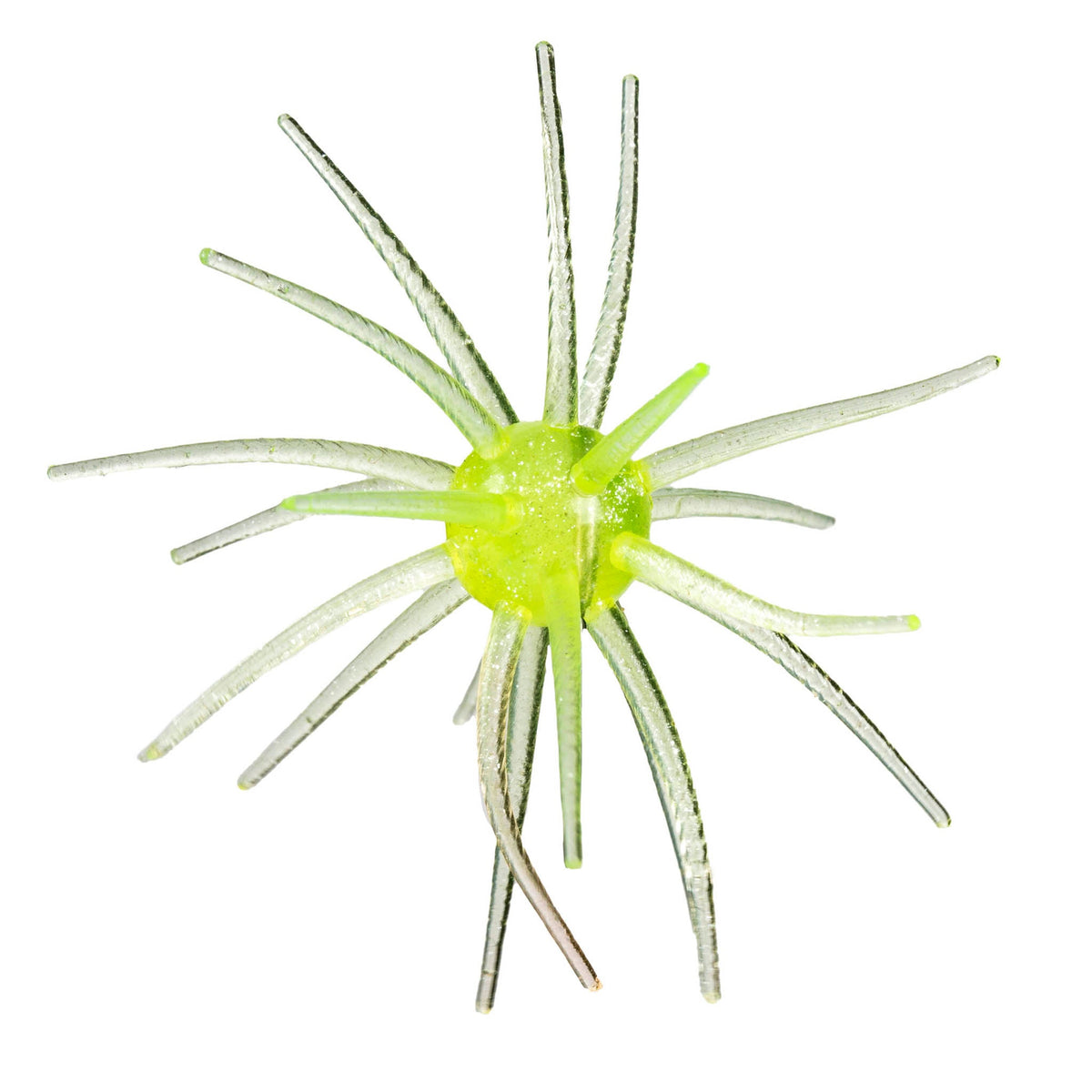 BaitFuel Nano Spike 9mm micro urchin crappie bait in Chartreuse Flash