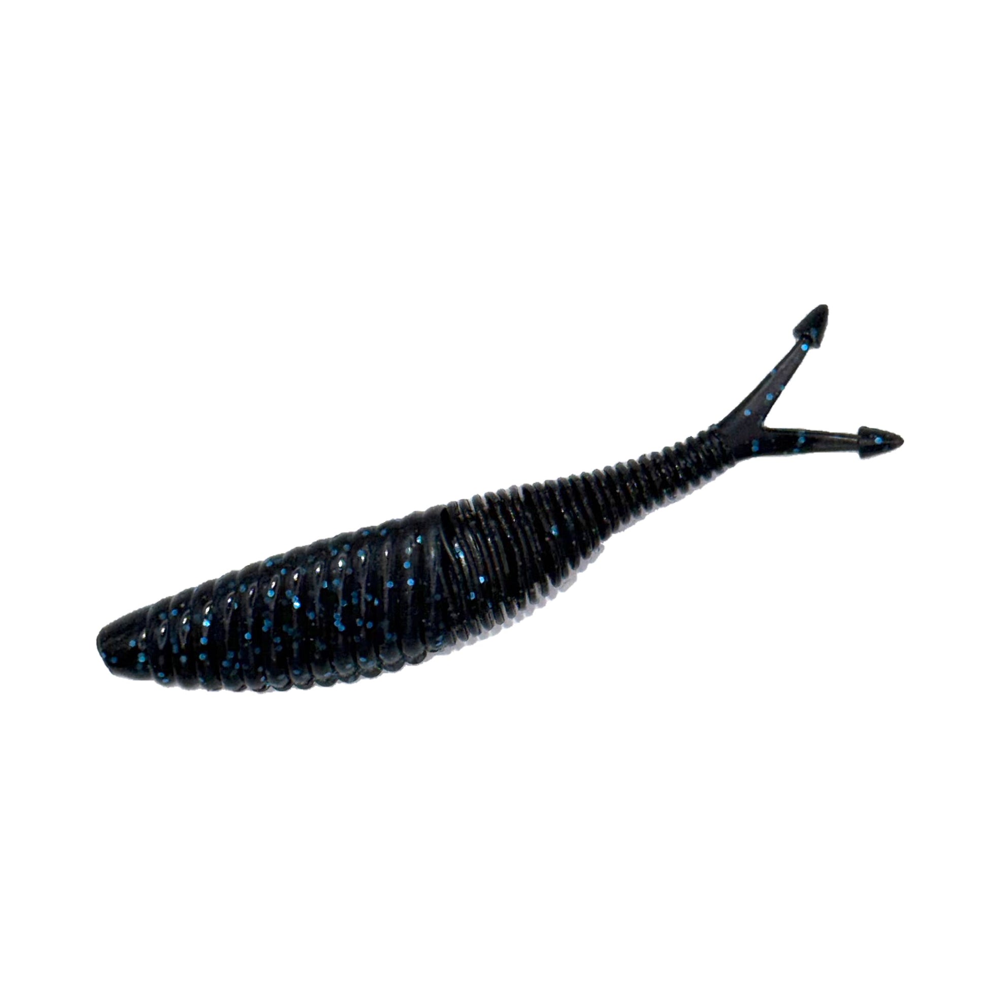 Geecrack Bellows Vibe 4.2 inch bladed jig trailer in Black/Blue Flake #406