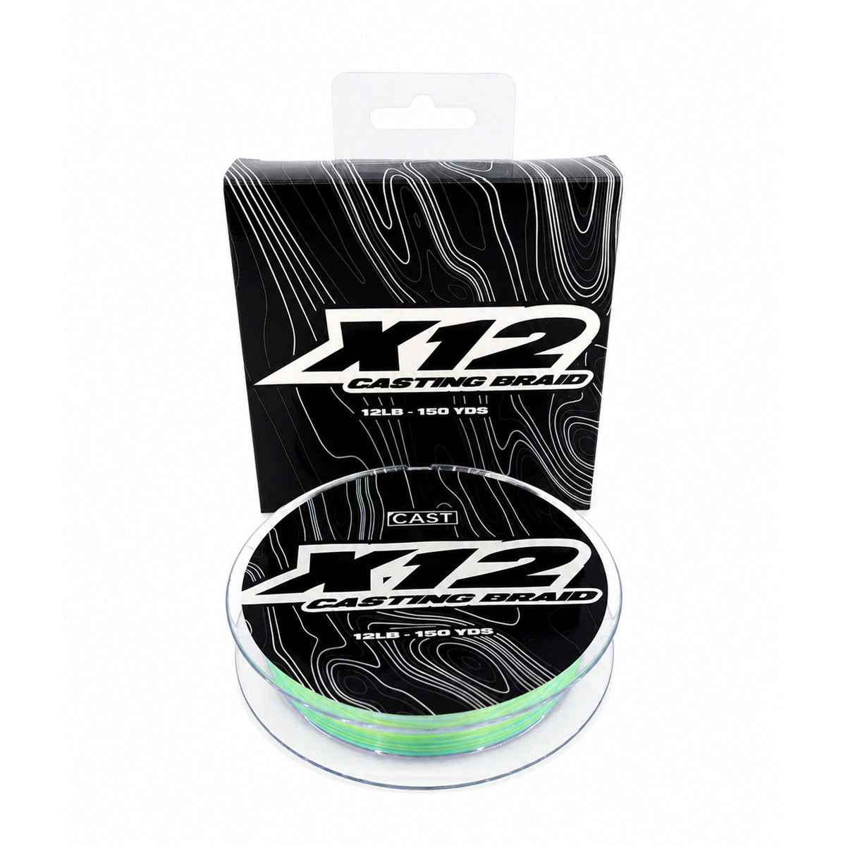 CAST Fishing Co. X12 12-strand casting braid, 150 yard spool