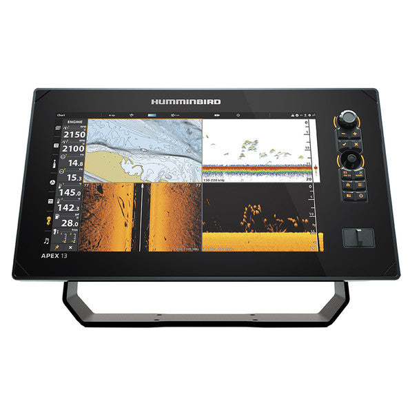 Humminbird Apex 13 MEGA SI+ fish finder and chartplotter display