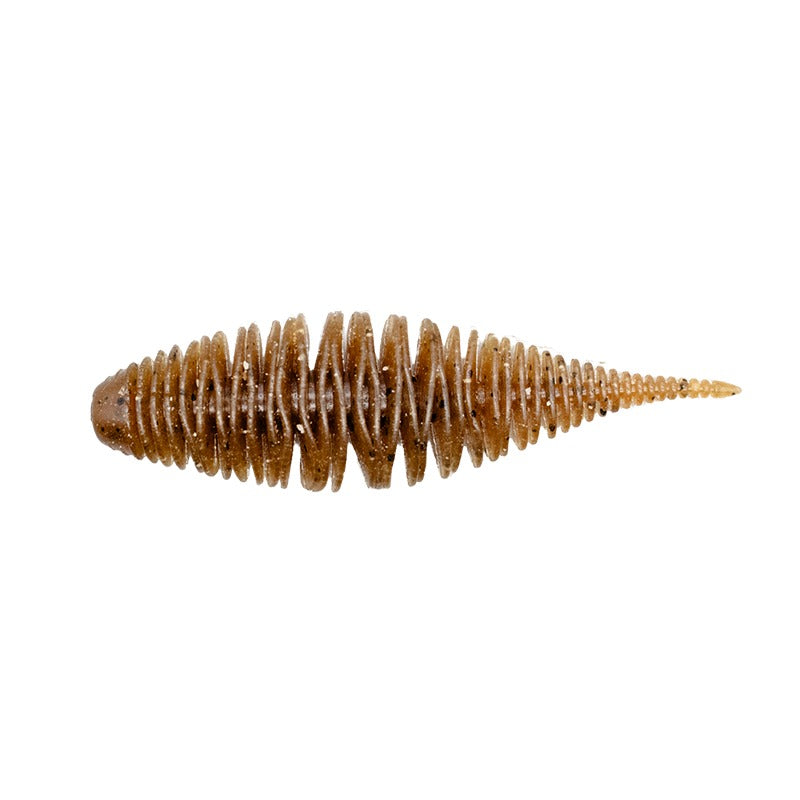 Geecrack Bellows Shad 6.8 inch soft plastic swimbait worm in Green Pumpkin #005