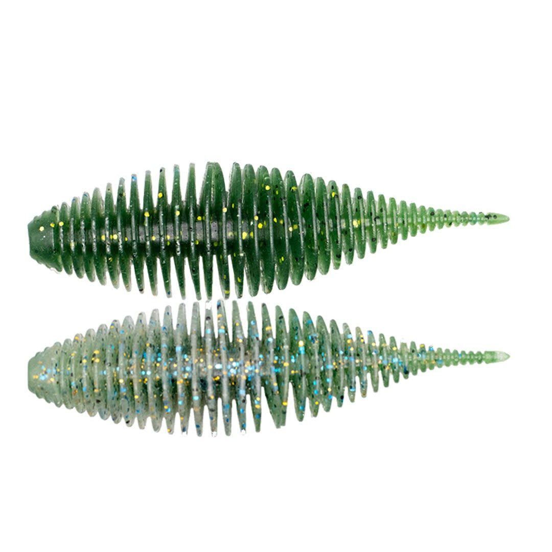 Geecrack Bellows Shad 6.8 inch soft plastic swimbait worm in Hiyake WM Gill #348