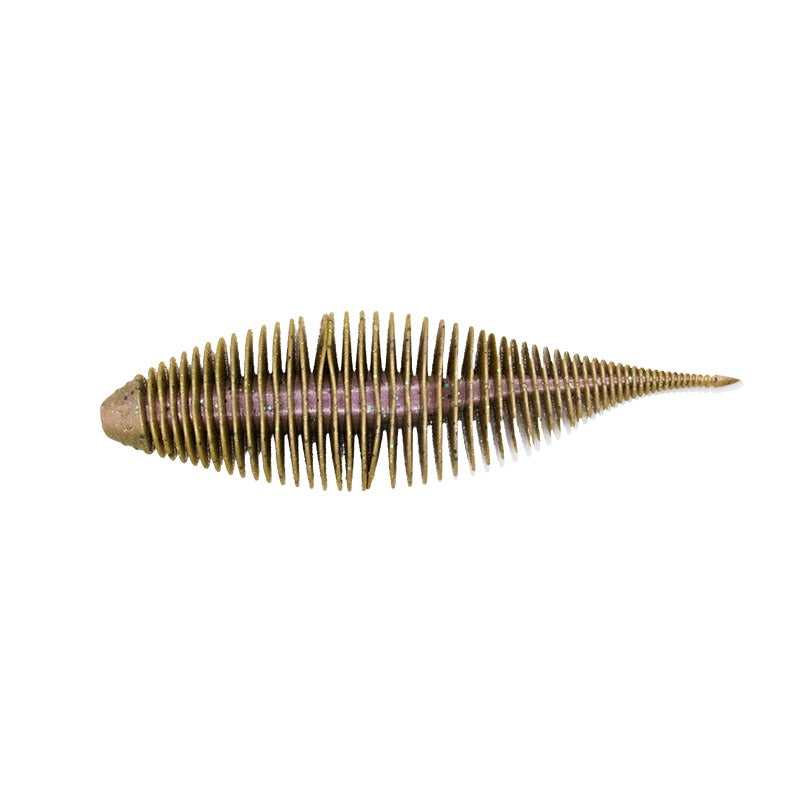 Geecrack Bellows Shad 6.8 inch soft plastic swimbait worm in Homeless Magic #417