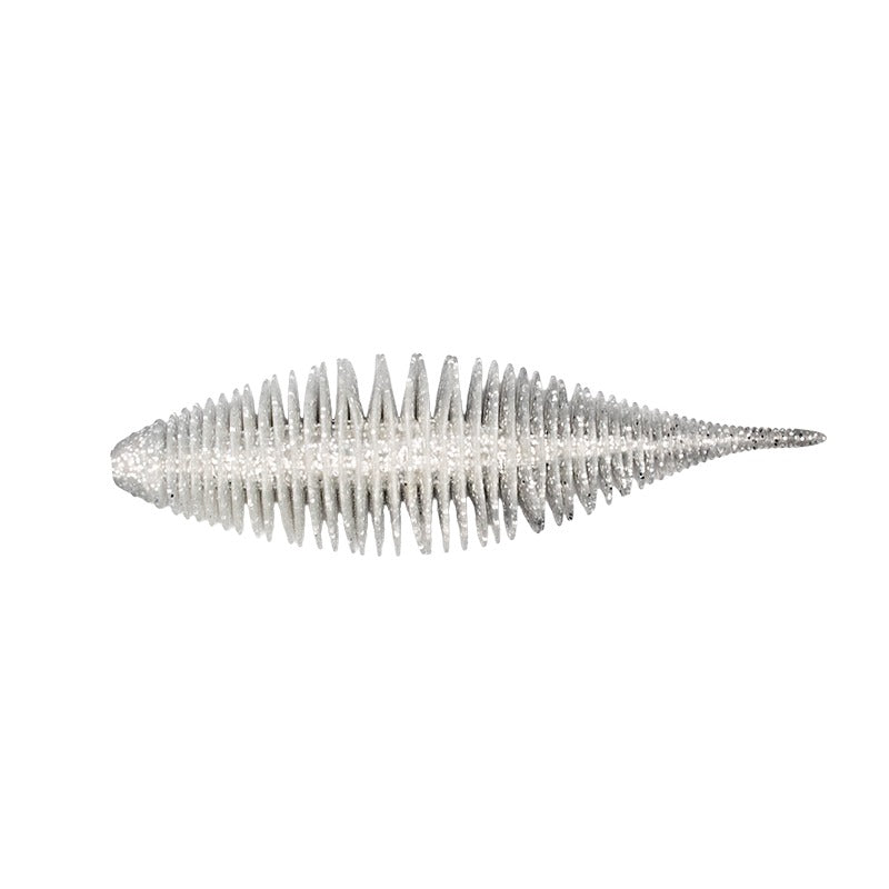 Geecrack Bellows Shad 6.8 inch soft plastic swimbait worm in Tinfoil #426