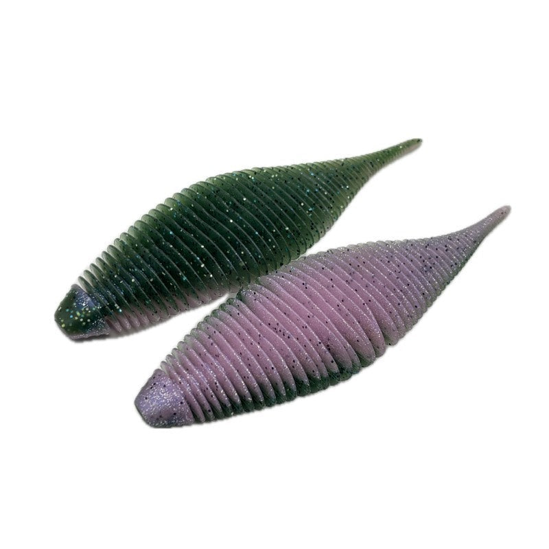 Geecrack Bellows Shad 6.8 inch soft plastic swimbait worm in Rainbow Trout #427