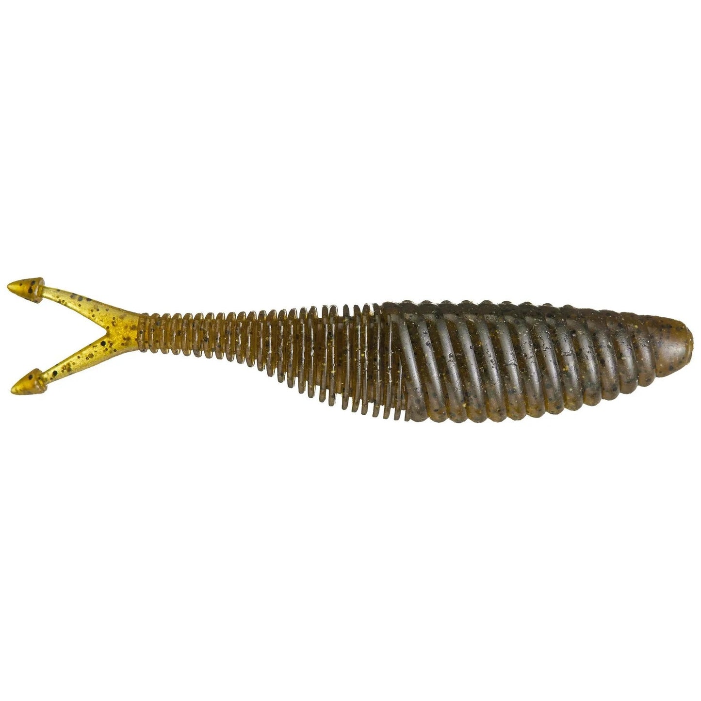 Geecrack Bellows Vibe 4.2 inch bladed jig trailer in Green Pumpkin Shad #400