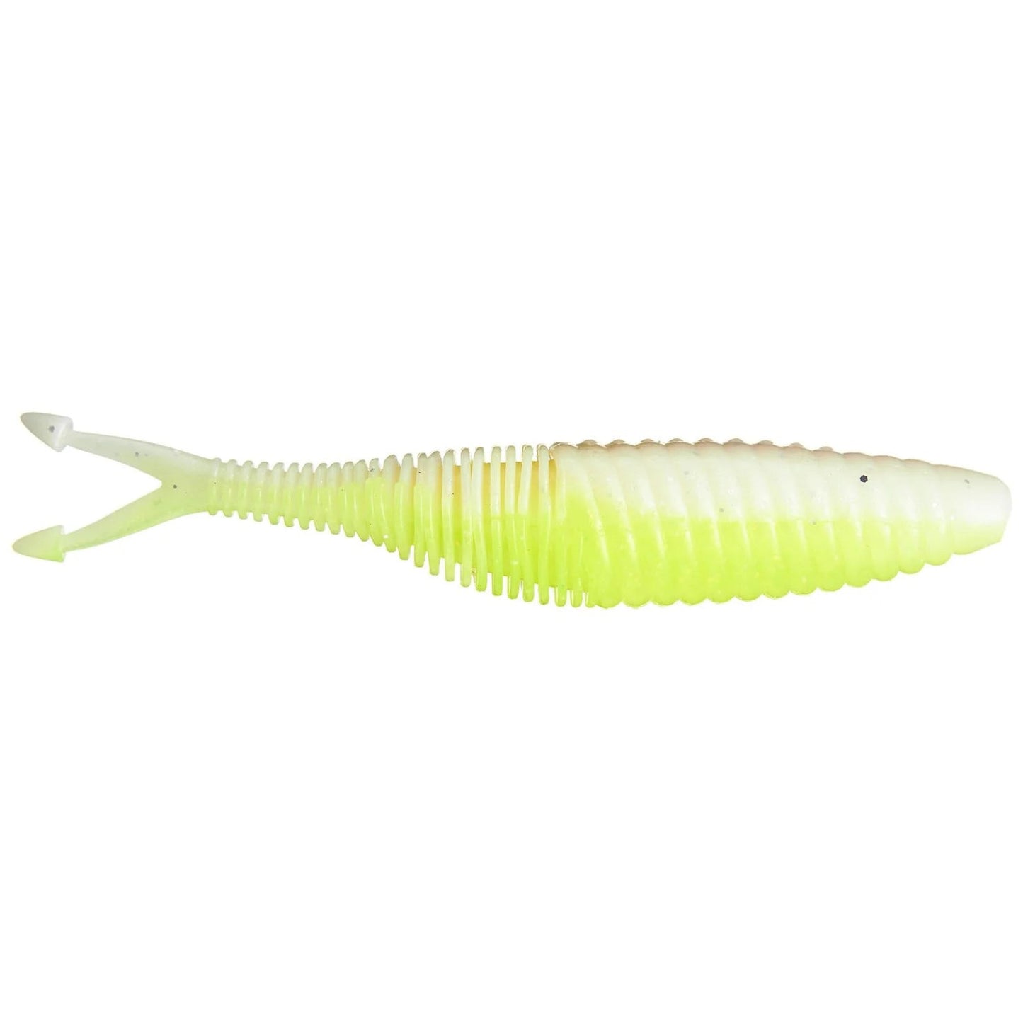 Geecrack Bellows Vibe 4.2 inch bladed jig trailer in Chartreuse White #402