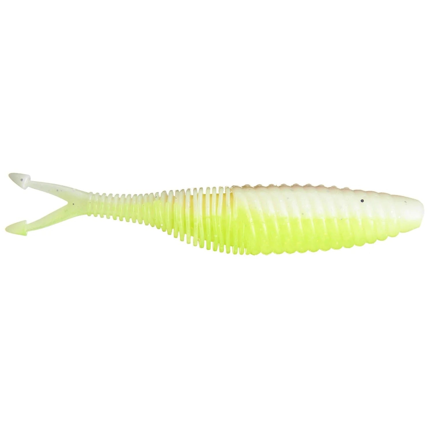 Geecrack Bellows Vibe 4.2 inch bladed jig trailer in Chartreuse White #402