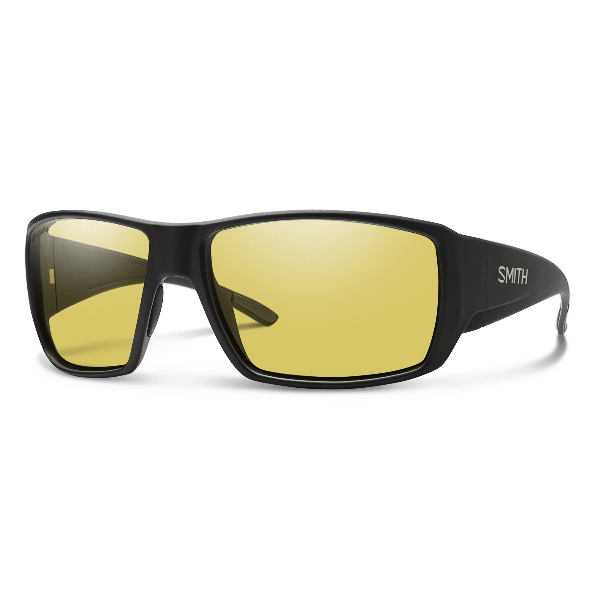 Smith Guide's Choice sunglasses — Matte Black  | ChromaPop Glass Polarized Low Light Yellow